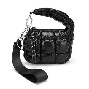 Women's Cute Mini Quilted Wristlet Gift Pouch Puffer Evening Bag